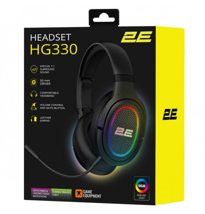 2E HG330 7.1 Gaming Headset Black 2E-HG330BK-7.1