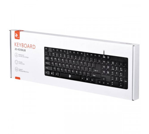 2E KS106 USB Black Keyboard