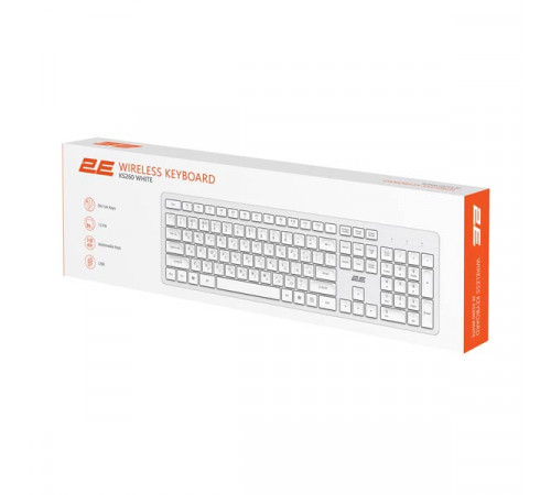 2E KS260 Membrane White Wireless Keyboard  