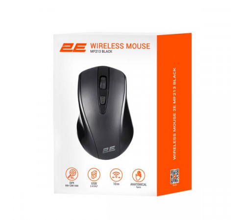 2E MF213 Wireless Black Mouse