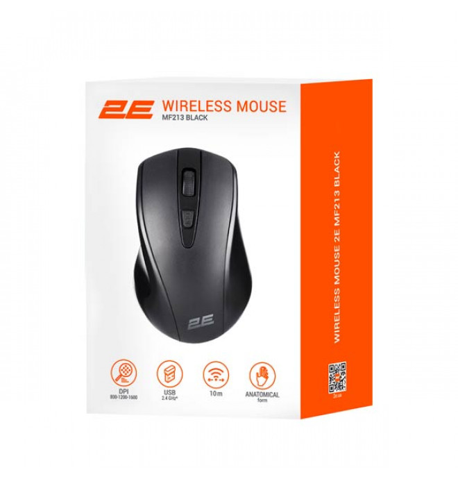 2E MF213 Wireless Black Mouse