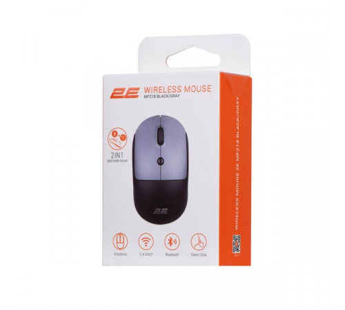 2E MF218 Silent WL Black/Gray 2E-MF218WBG
