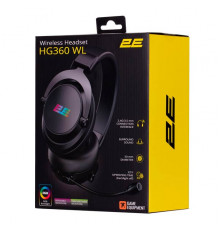 2E HG360 WirelessGaming Headset Black 2E-HG360BK-WL