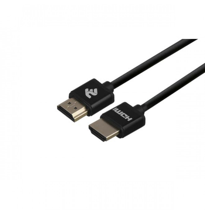 2Е HDMI 2.0 (AMAM), Slim, High Speed, Alumium Black 2m