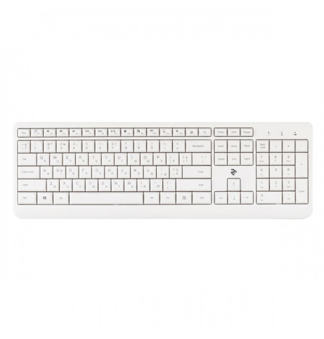 2E KS220 Wireless White Keyboard