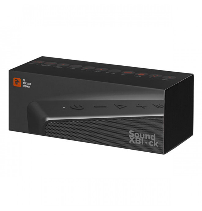 2Е Portable Speaker SoundXBlock Wireless Waterproof Black