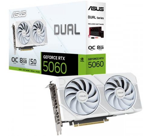 ASUS Dual GeForce RTX 5060 8GB GDDR7 OC Edition White