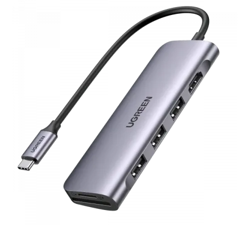 Görüntü ötürücü Ugreen 6 in 1 USB C Hub