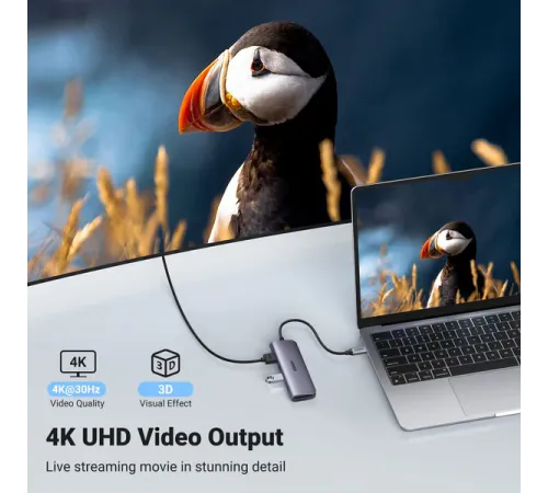 Görüntü ötürücü Ugreen 6 in 1 USB C Hub