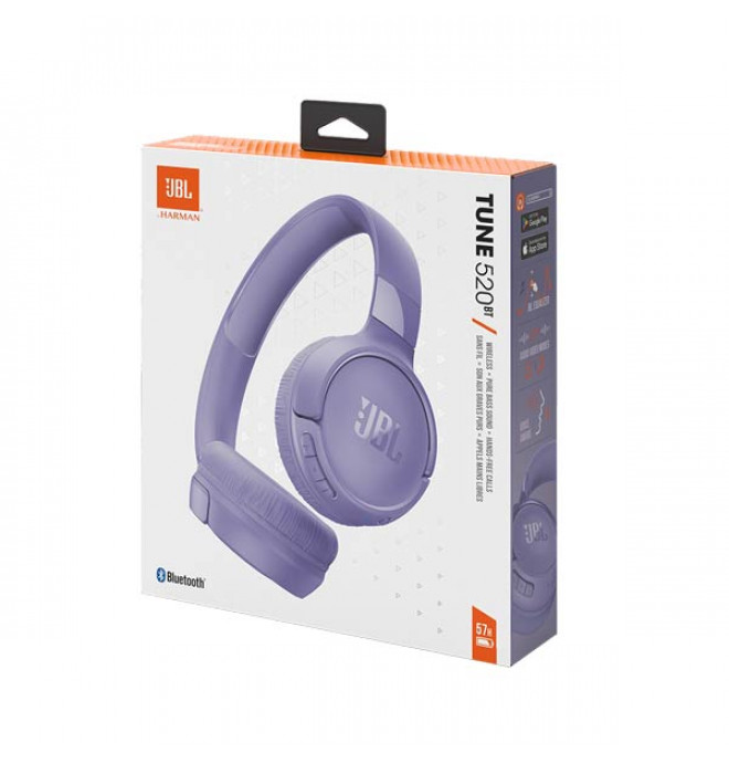 JBL T520BT Wireless Purple Headphones
