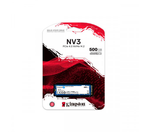 Kingston 500GB NV3 NVMe M.2 PCIe 4.0 SSD | SNV3S/500G