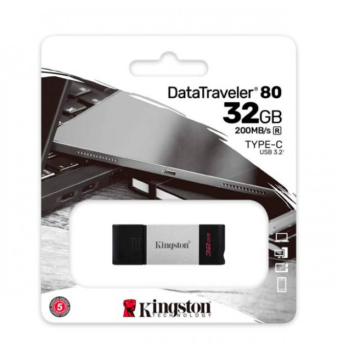 Kingston DataTraveler 80 32GB USB-C Flash Drive DT80/32GB