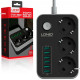 LDNIO 2500W, 6 USB, 10A, Qara/Ağ SE3631