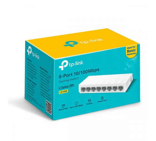 TP-Link LS1008 8-Port 10/100Mbps Desktop Switch