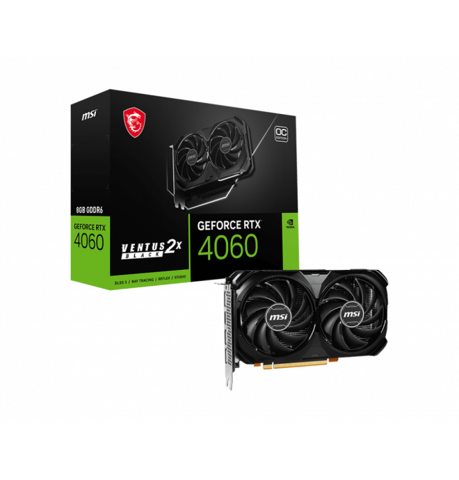 MSI GeForce RTX™ 4060 Ventus 2X BLACK 8GB OC