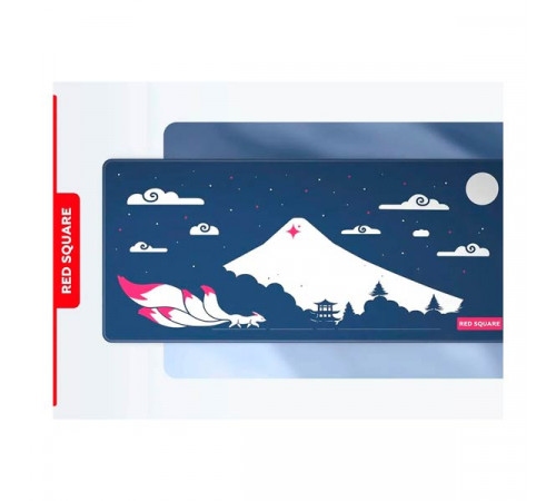 Mouse pad polyester Red Square Kitsune Black XXL
