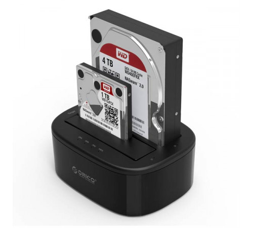 ORICO-6228US3-C-EU-BK-BP 2 Bay USB3.0 1 to 1 Clone Hard Drive Dock