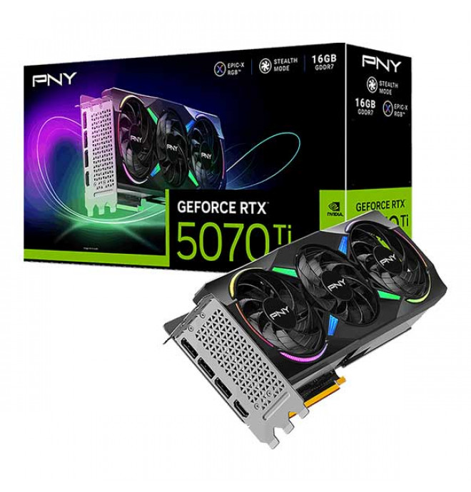 PNY GeForce RTX™ 5070 Ti ARGB EPIC-X RGB™ Triple Fan 16 GB