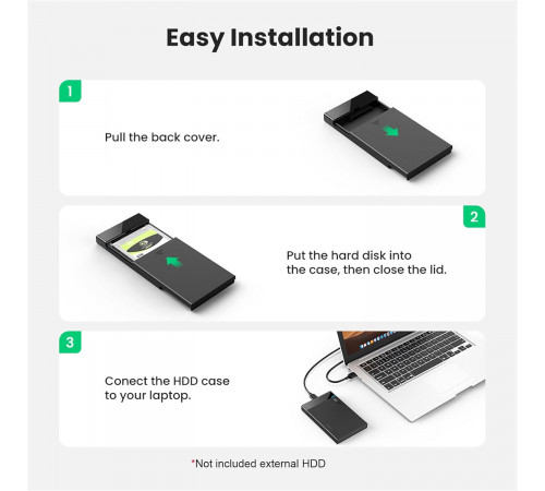 UGREEN M.2 USB 3.0 to 2.5" SATA SSD Box