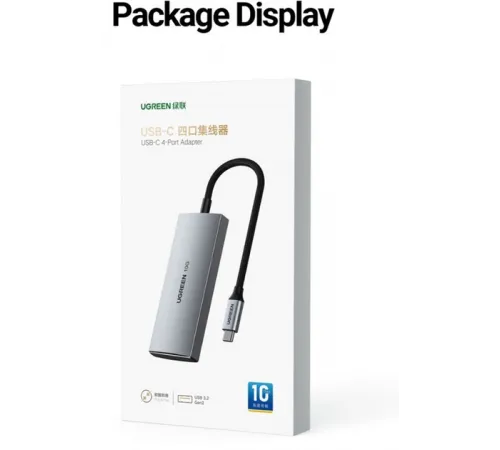 UGREEN USB-C to 2× USB 3.2+2×USB-C Adapter 10G CM480