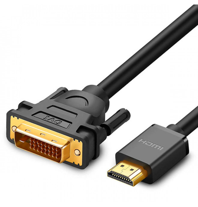 Ugreen HD106 DVI 24+1 pin  HDMI FHD 60Hz cable 1.5m - black (11150)